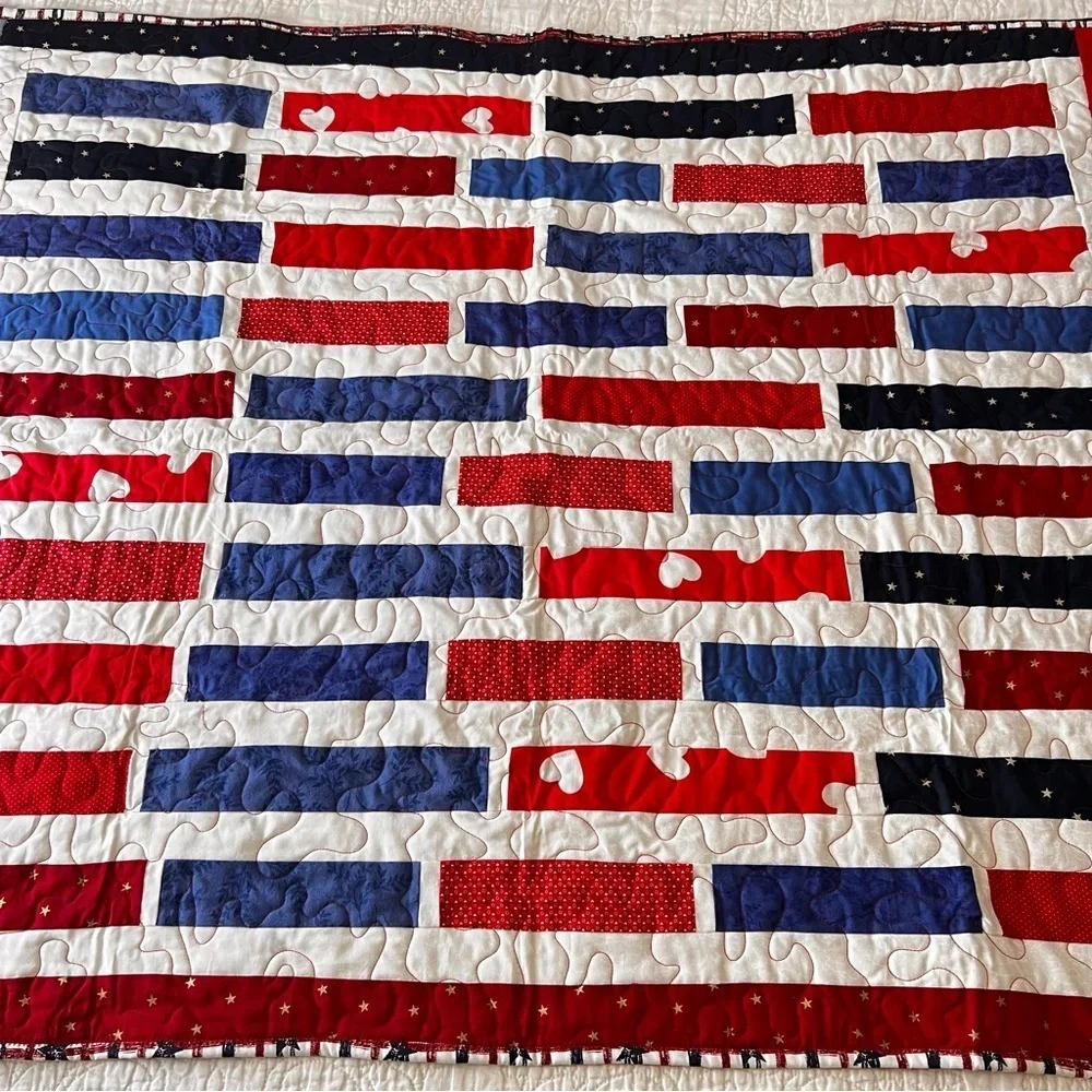 40”x50” Handmade Patriotic Quilt.