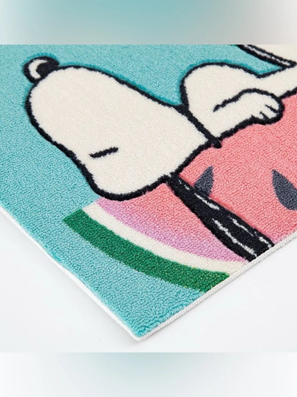 Peanuts Snoopy Hello Summer Watermelon Graphic Rug Decor Brand New