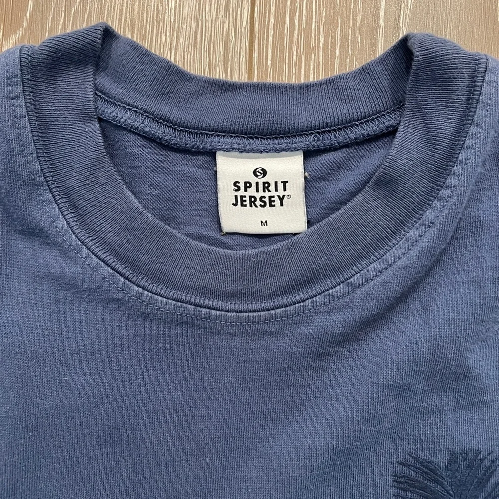 Spirit Jersey Aloha Navy Crew Neck Heavy Cotton Tshirt (lightweight sweats) sz M