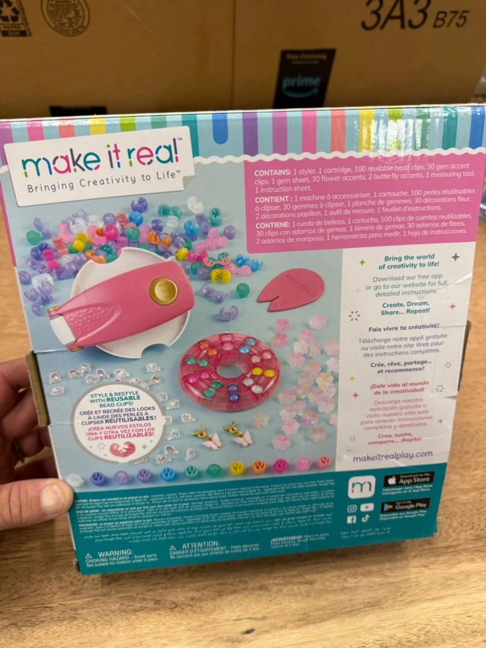 Make It Real Snap 'N Glam Hair Styling Set - Pink