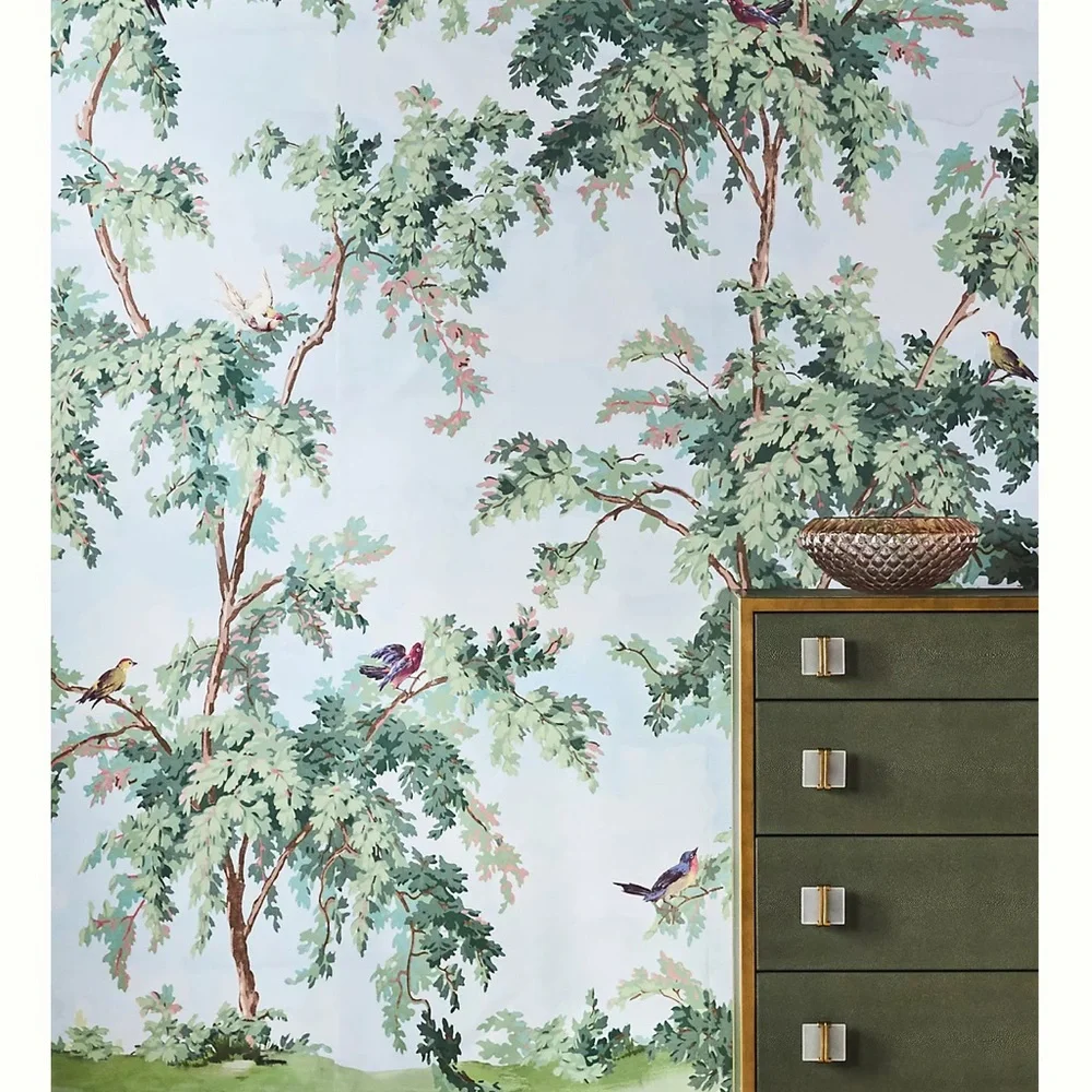 New Anthropologie Carl Robinson Suffolk Lane Chinoiserie Wall Mural Wallpaper