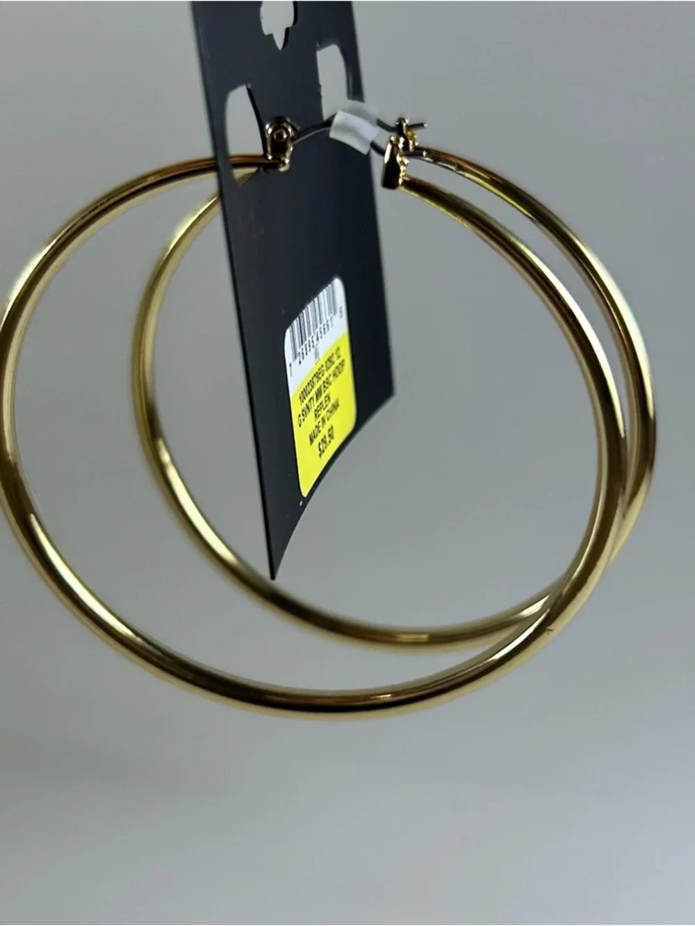 INC International Concepts Shiny Gold Large Hoop Earrings
