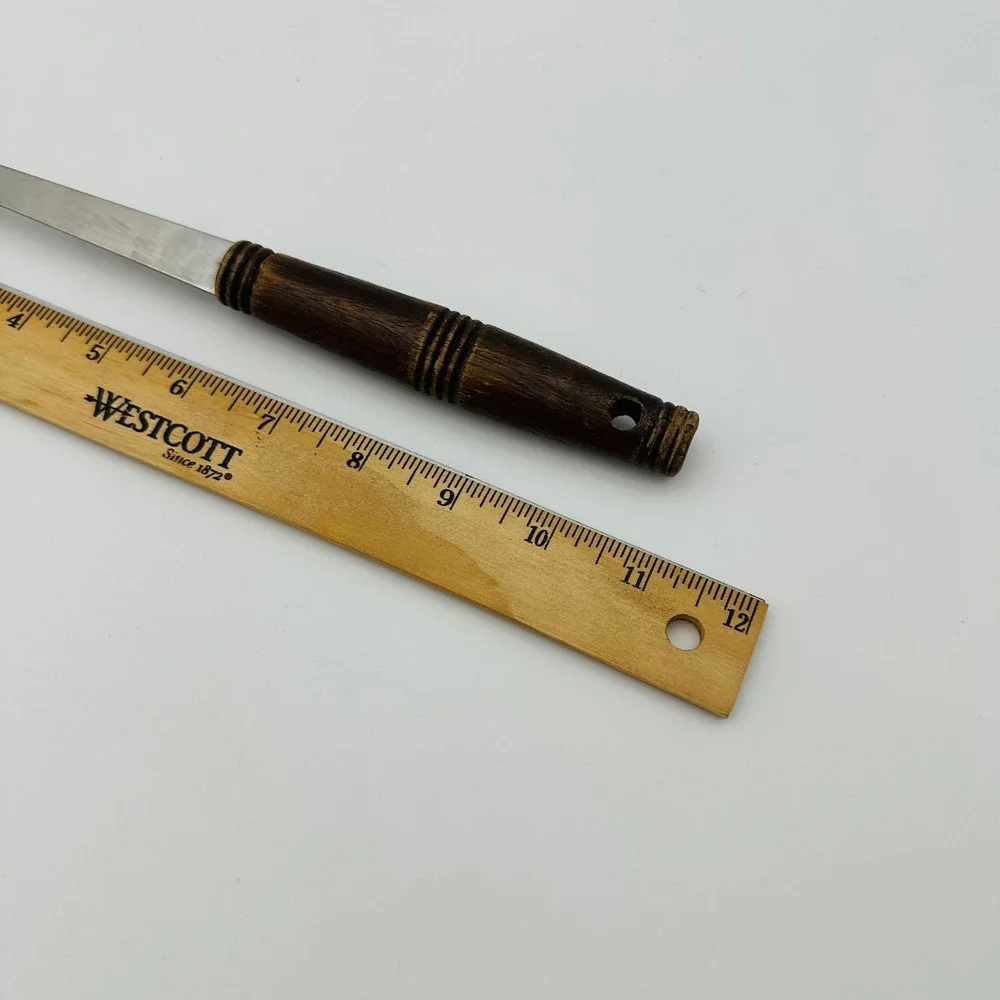 Vintage Stainless Steel Small Sauce Ladle with Wood Handle