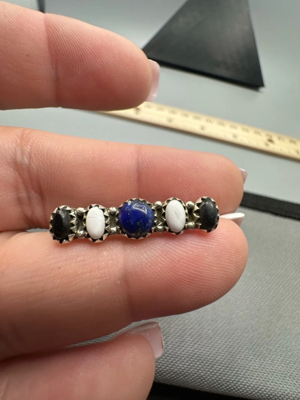 ⌚White Buffalo Lapis Lazuli Sterling Silver 925 Watch Band Charm Handmade iWatch