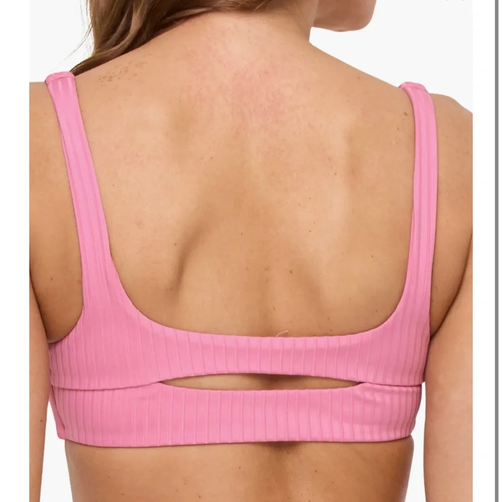 L*Space Bikini Set 💖 Pink Ribbed Effie Top & Dolce Bottom Bitsy Size M NWT