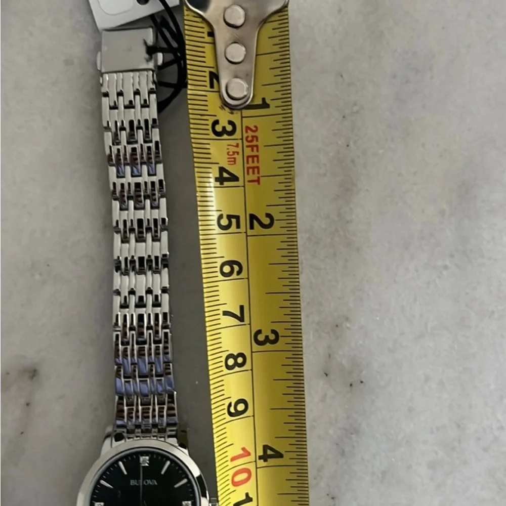 NWT Bulova Stainless Steel Diamond Watch
