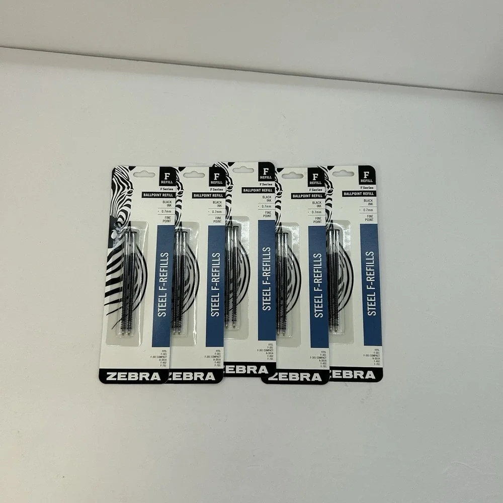 5 Packs of 2 F-Refill for Zebra F-301 F301 F-402 F-701 Pen Black Ink 85512