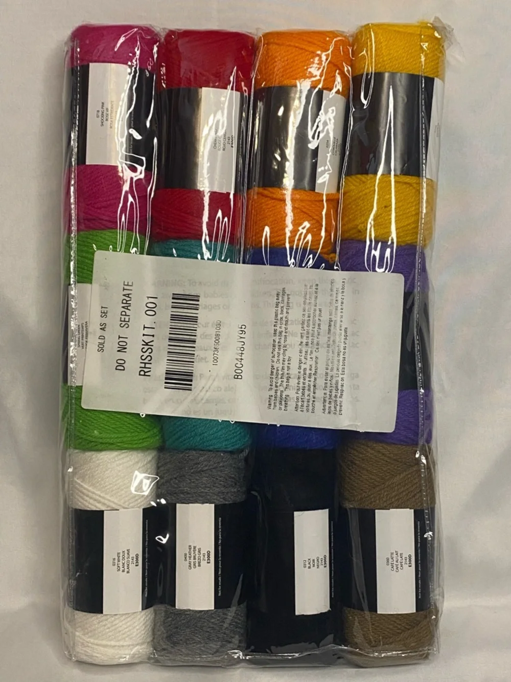 Red Heart Super Saver Yarn Party Pack - Rainbow Colors (12) Rolls