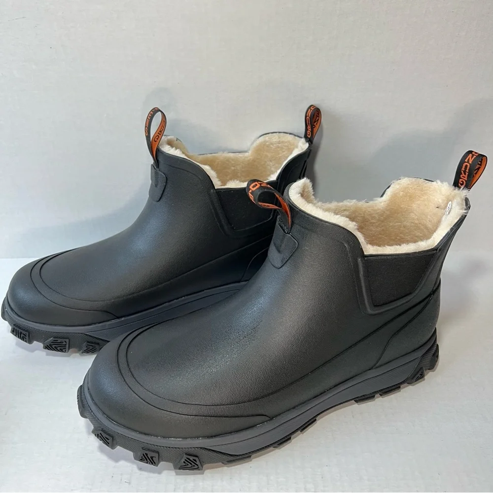 Men's Grundens Deviation Sherpa Ankle Boot Size 10 Black NWOB