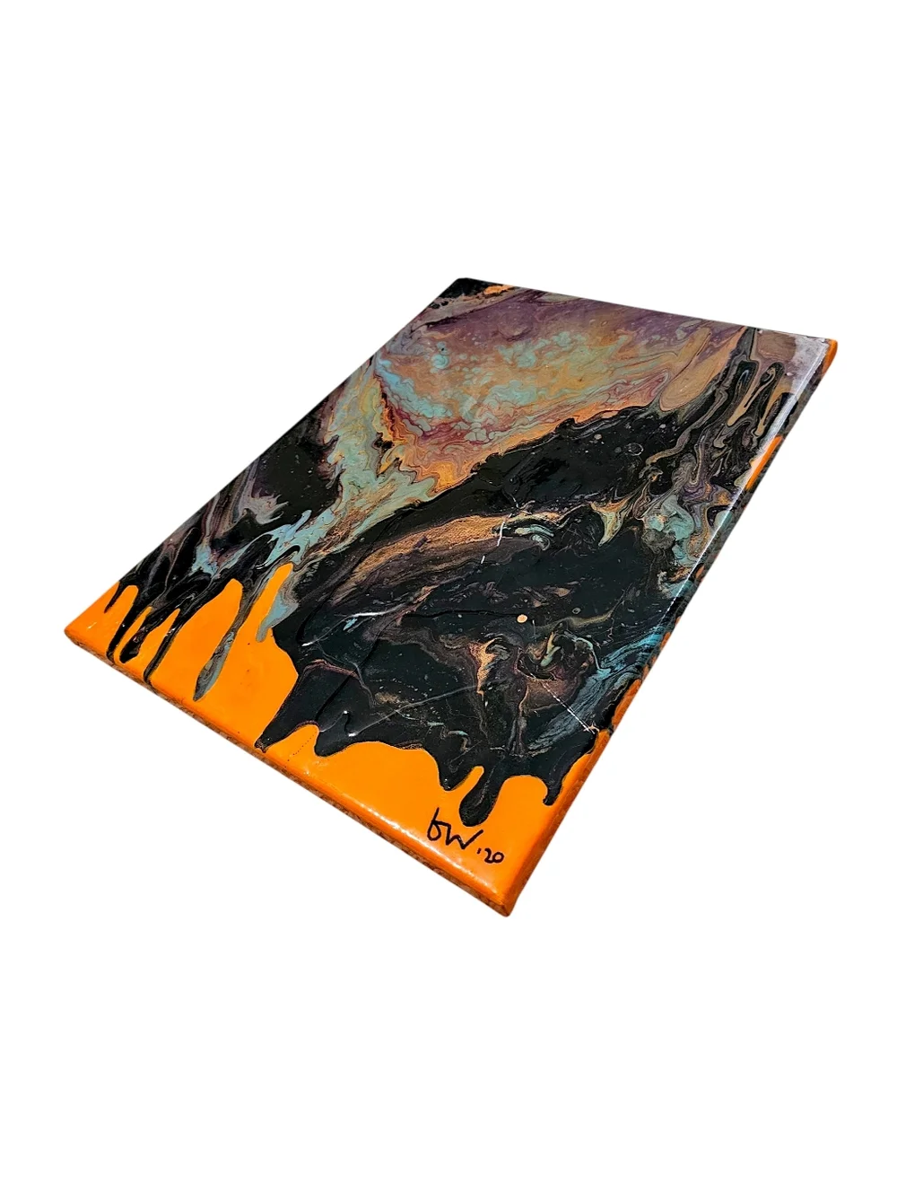 Abstract Resin Drip Painting Canvas - 12x16