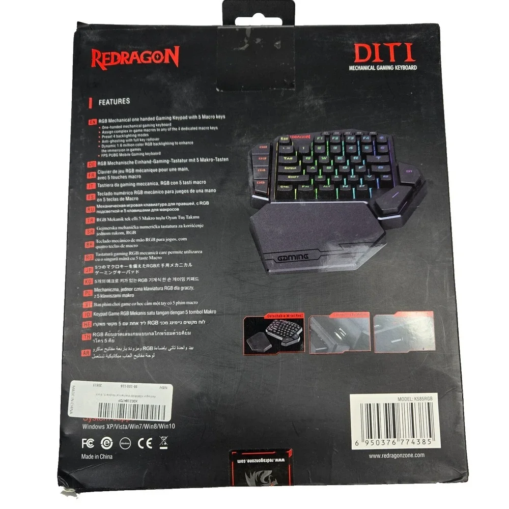 Red Dragon Diti Mechanical‎ Gaming keyboard SEALED