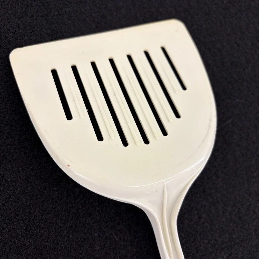 VTG‎ Nylon EKCO USA 7 Slotted Spatula Turner Kitchen Utensil White 4in Wide