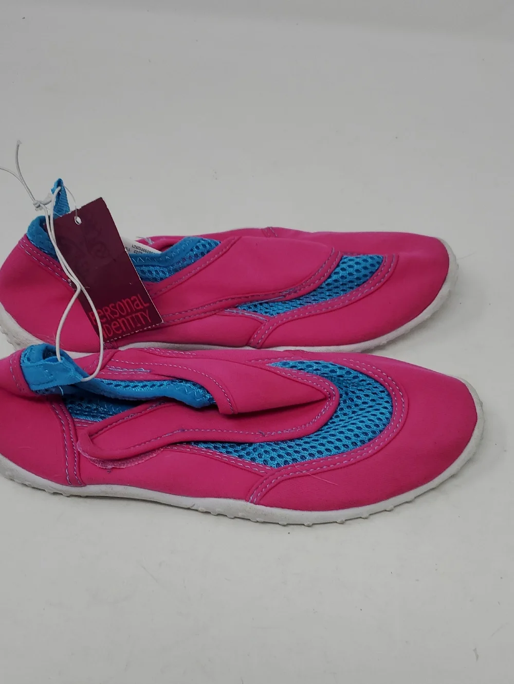 Kids Water Shoes in Pink with Blue Mesh - Personal Identity