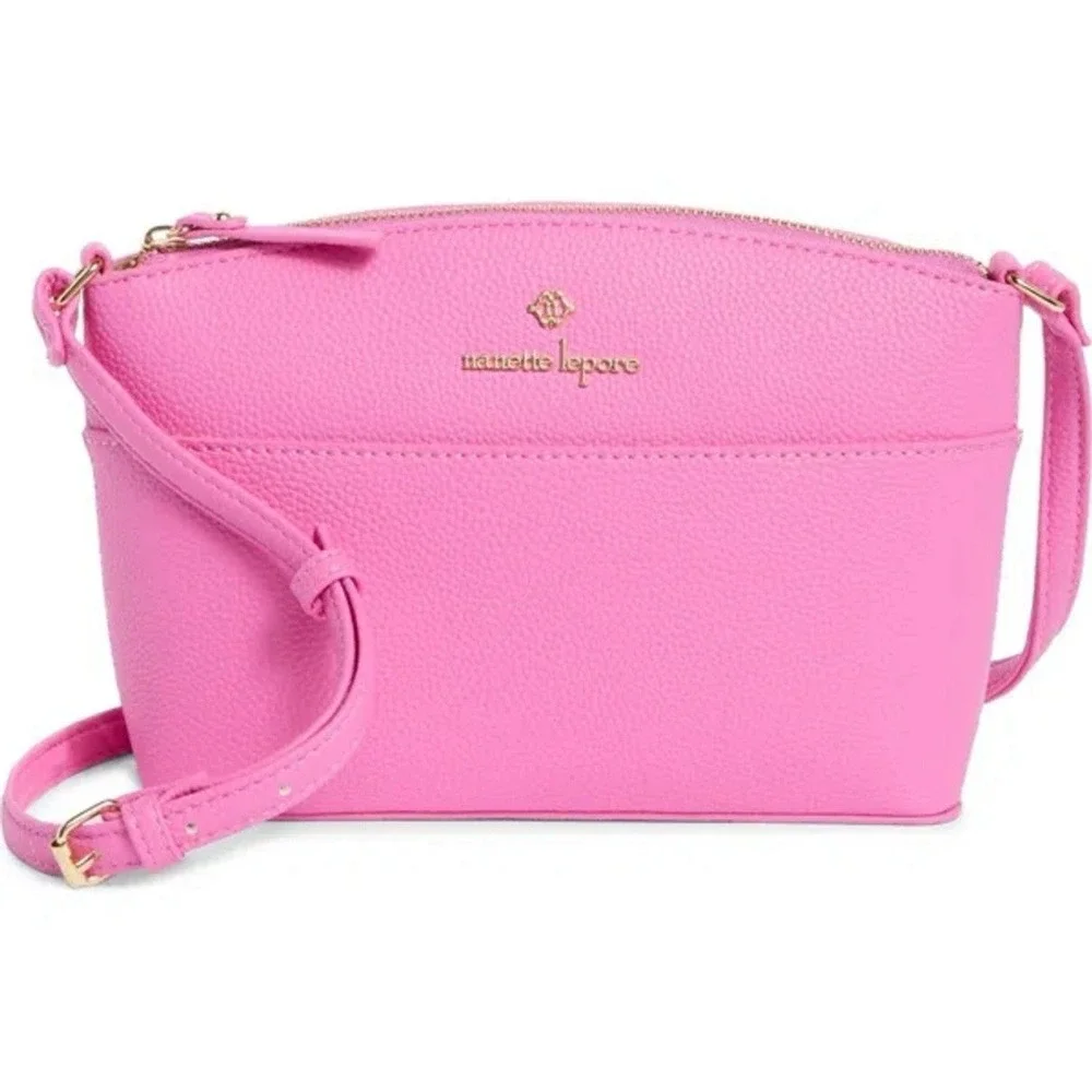 Nanette Lepore Pink Lipstick Crossbody Purse EUC