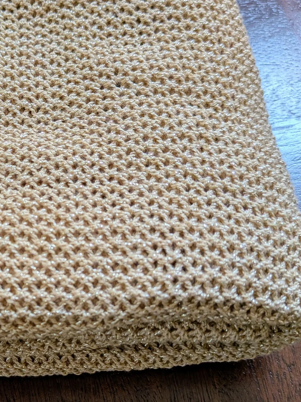 NWT Michael Kors Women's Large Beige With Gold Metallic Knit Pullover Sweater L