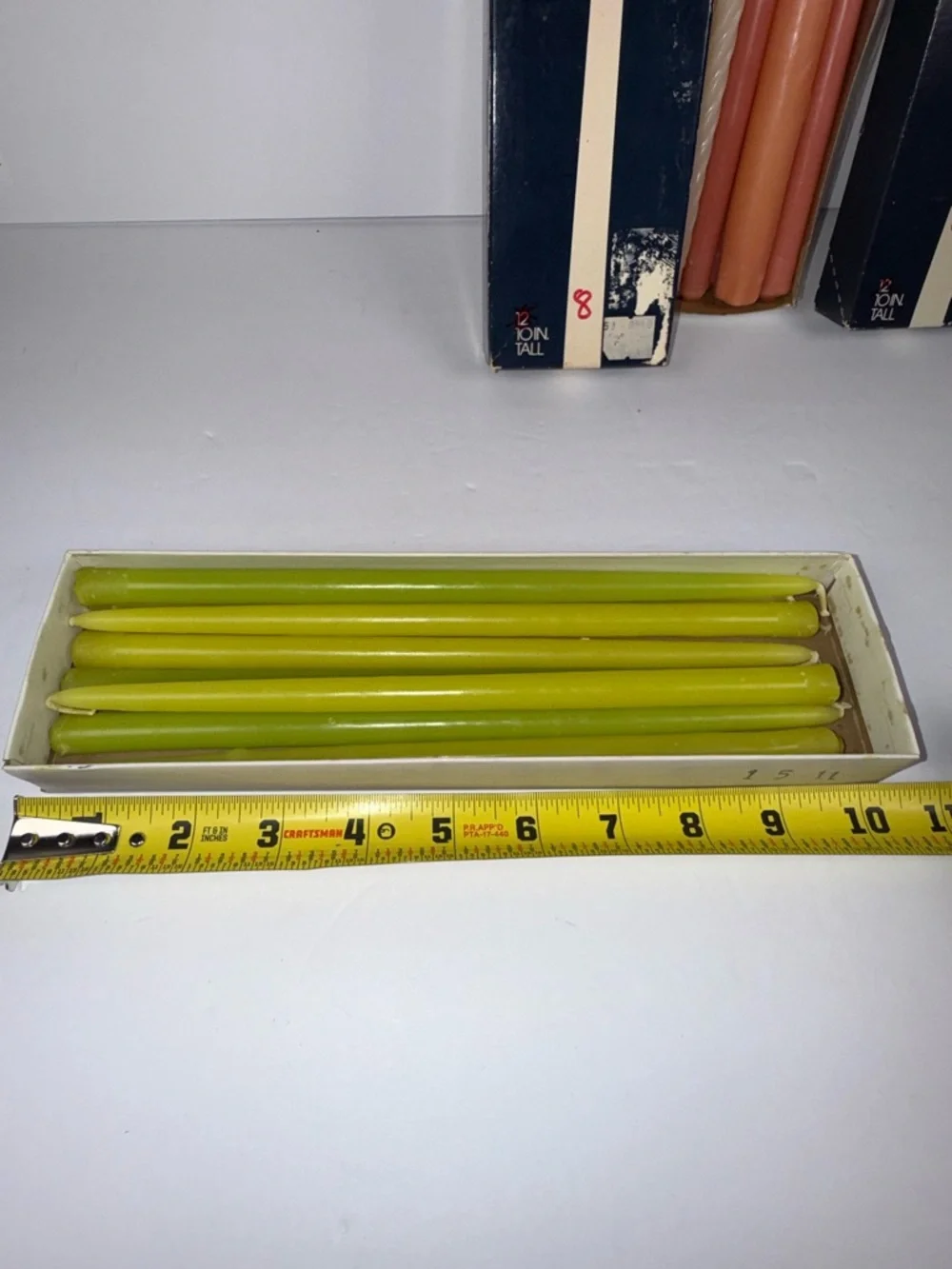 2 Boxes of 1980's Vintage Lenox Candles (Pink/Green/Yellow)