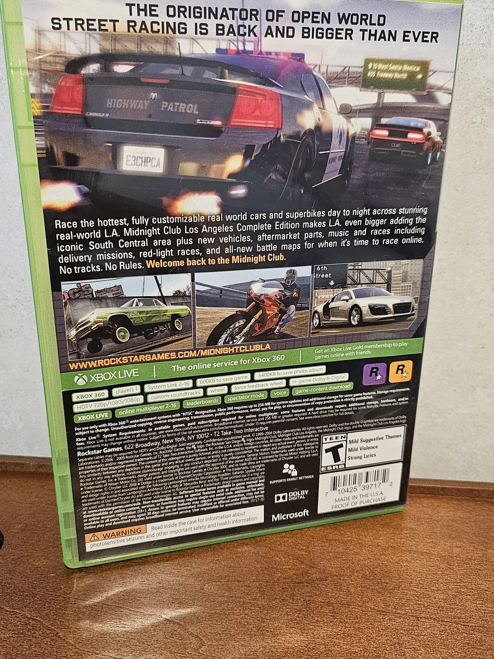 Microsoft Xbox 360 Midnight Club Los Angeles Complete Edition - White