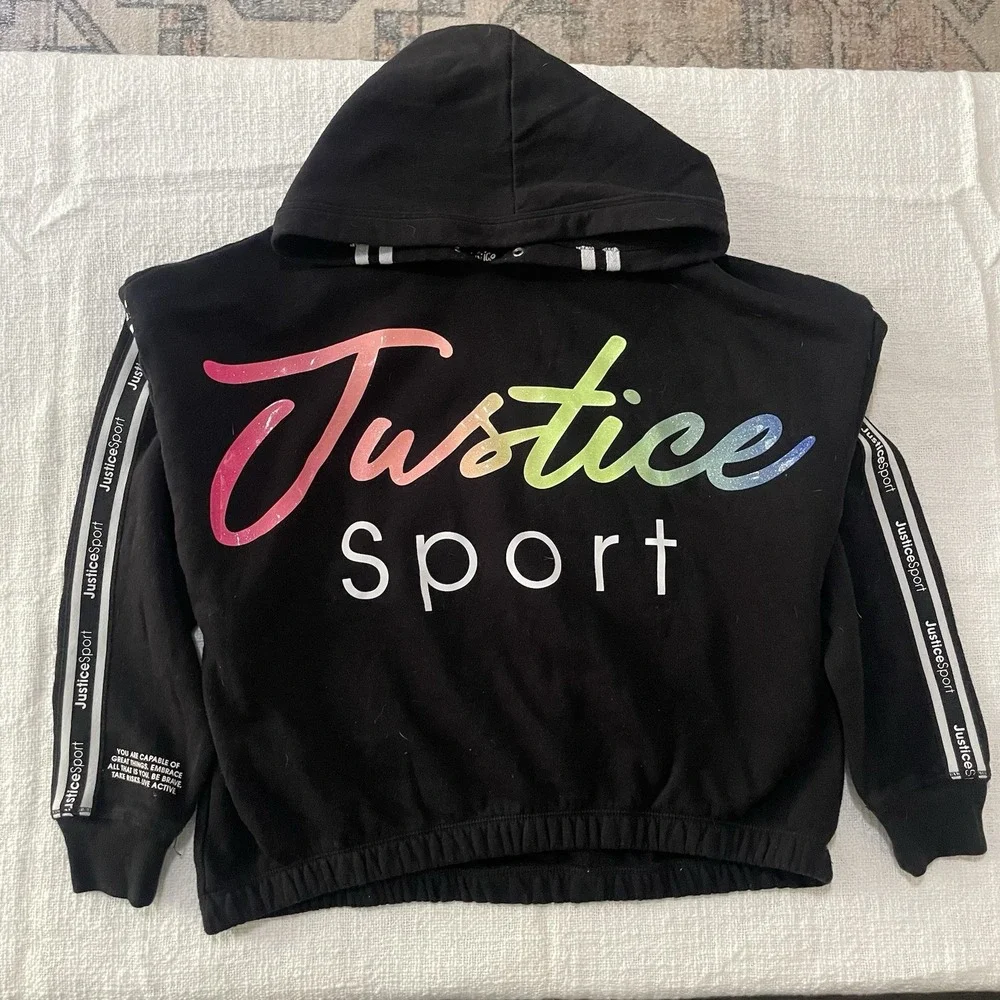 Justice Girls Youth size 16/18 XL hoodie‎ by Justice Sweatshirt Neon School