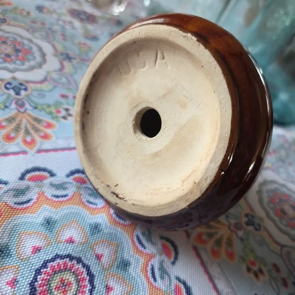 Vintage Marcrest Stoneware Brown Daisy Dot Salt and Pepper Shakers Set