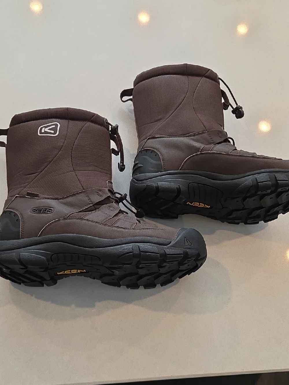 Keen Brown Waterproof Winter Boots with Rugged Soles