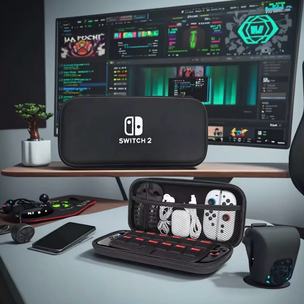 Nintendo Switch 2 Black Carrying and Accessory Case