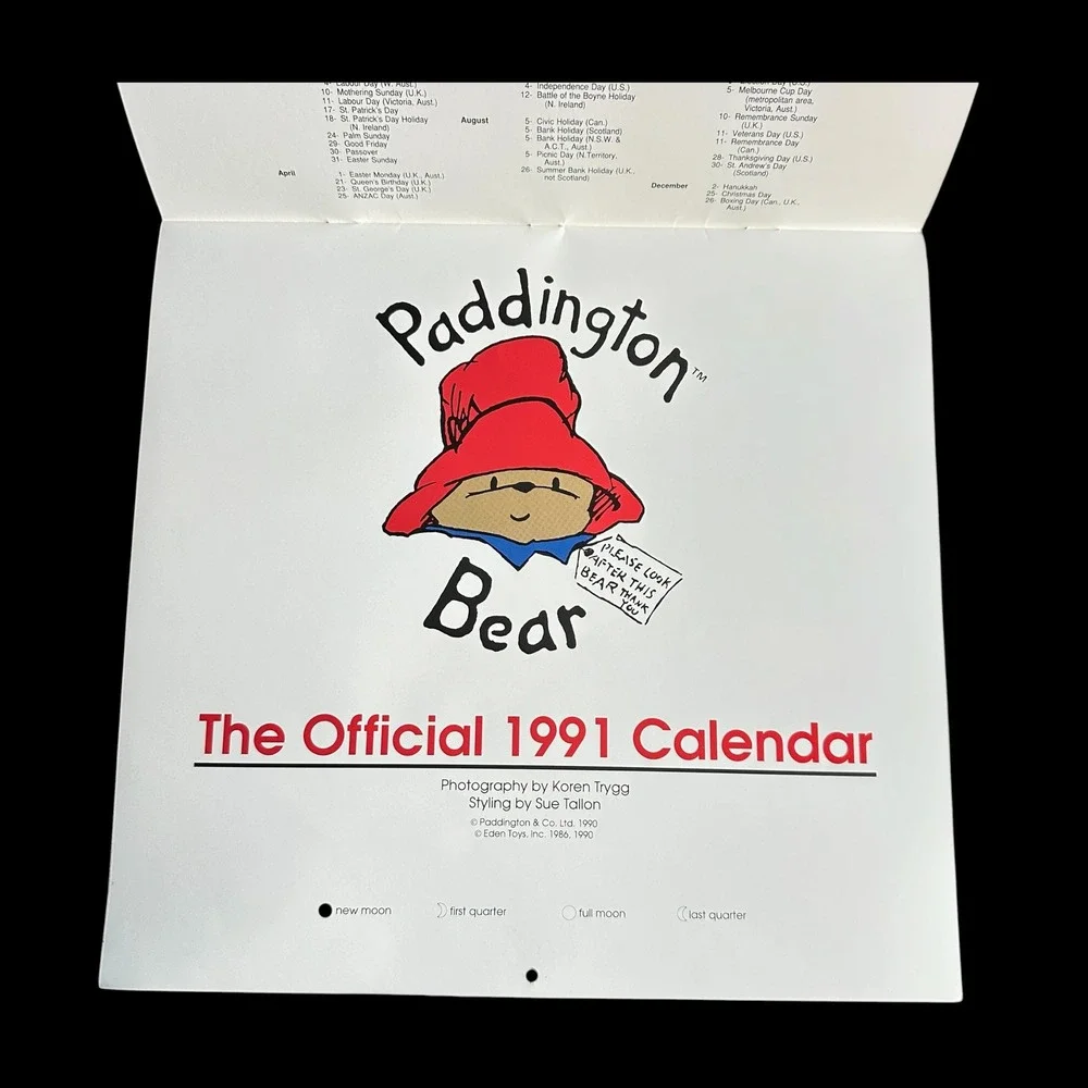 Paddington Bear vintage 1991