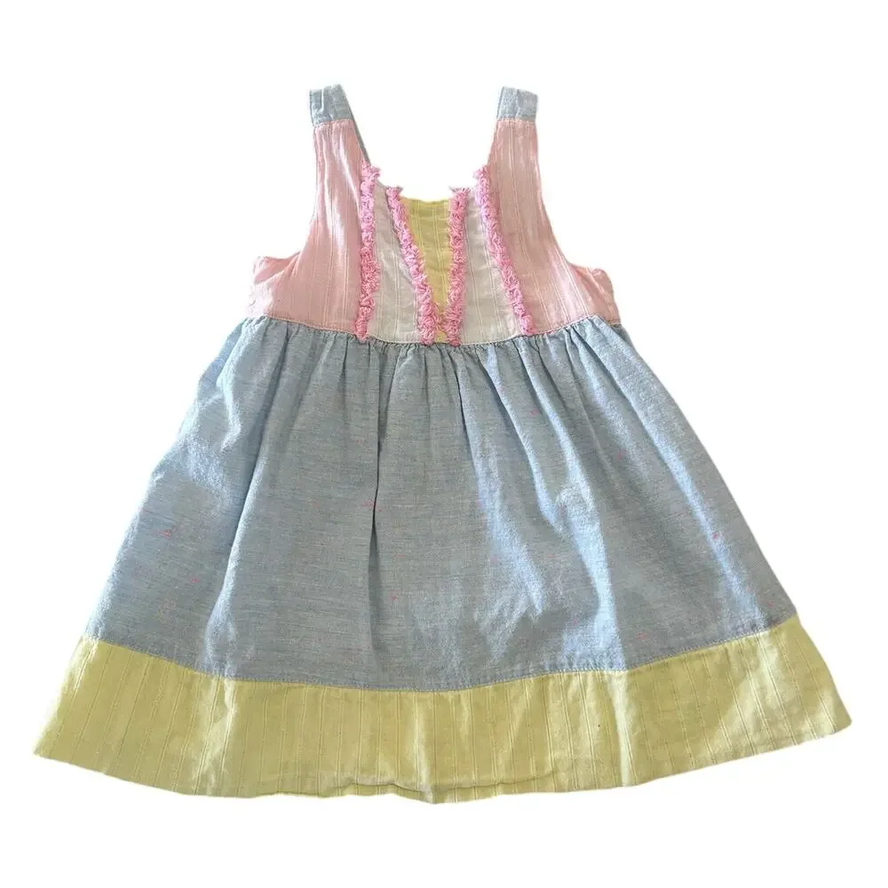 EGG New York Pastel Colorblock Dress, Cotton Sundress, Toddler Girl 2T