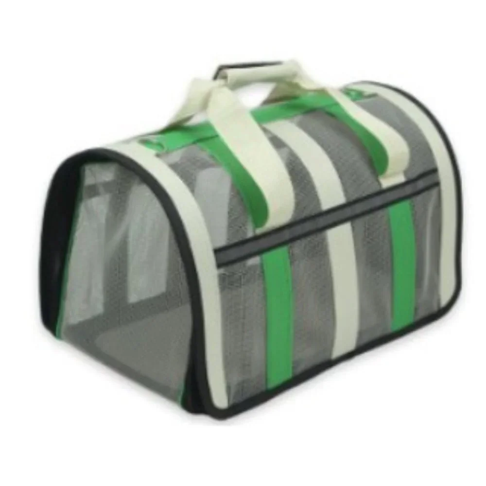 Pet Carrier, Green Stripe