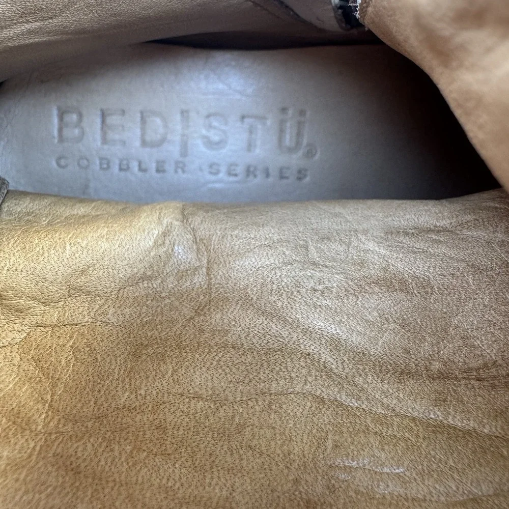 Bed Stu Cobbler Anthropologie Melinda Women 6 Lace Back Brown Distressed Leather