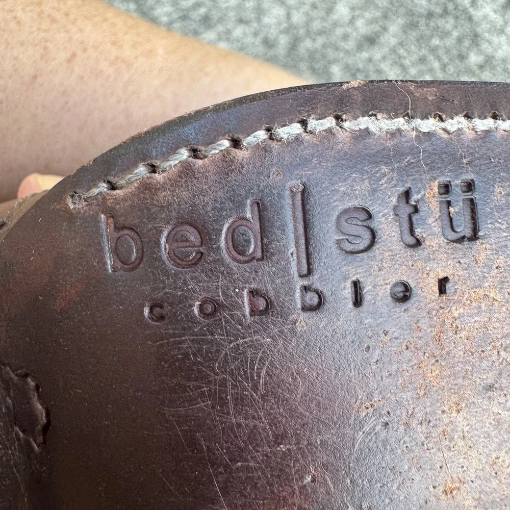 Bed Stu Cobbler Anthropologie Melinda Women 6 Lace Back Brown Distressed Leather