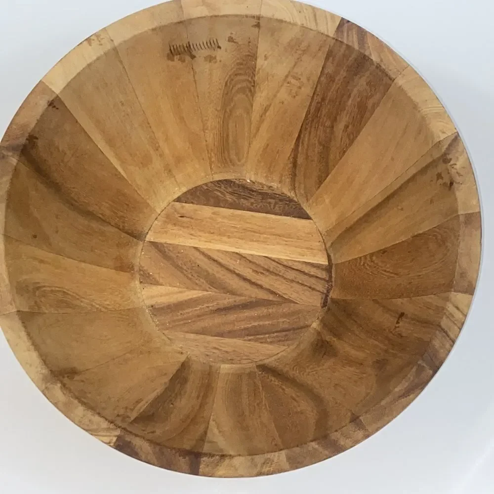 Handmade Wooden Big Bowl Utensil Holder