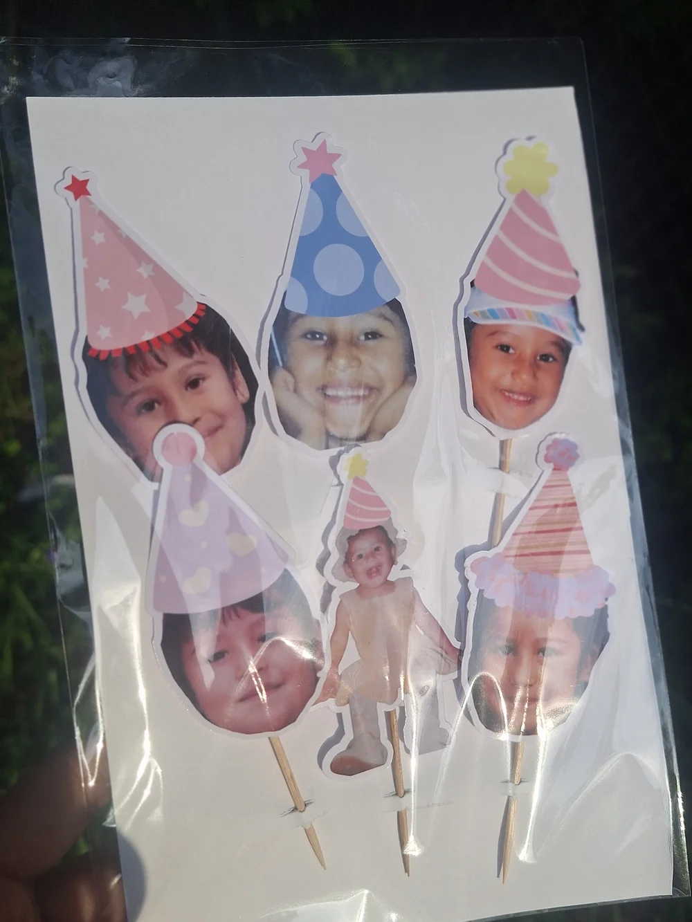 Number And Foto Cake Topper with Balloon Accent