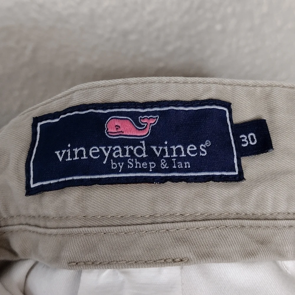 Vineyard Vines Sz 30 Khaki Preppy Casual 100% Cotton Club Short
