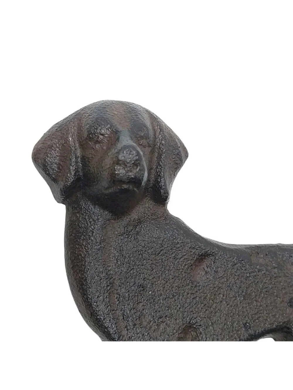 Cast Iron Dog Double Wall Hook Leash Holder Key Rack Coat Towel Rustic Brown