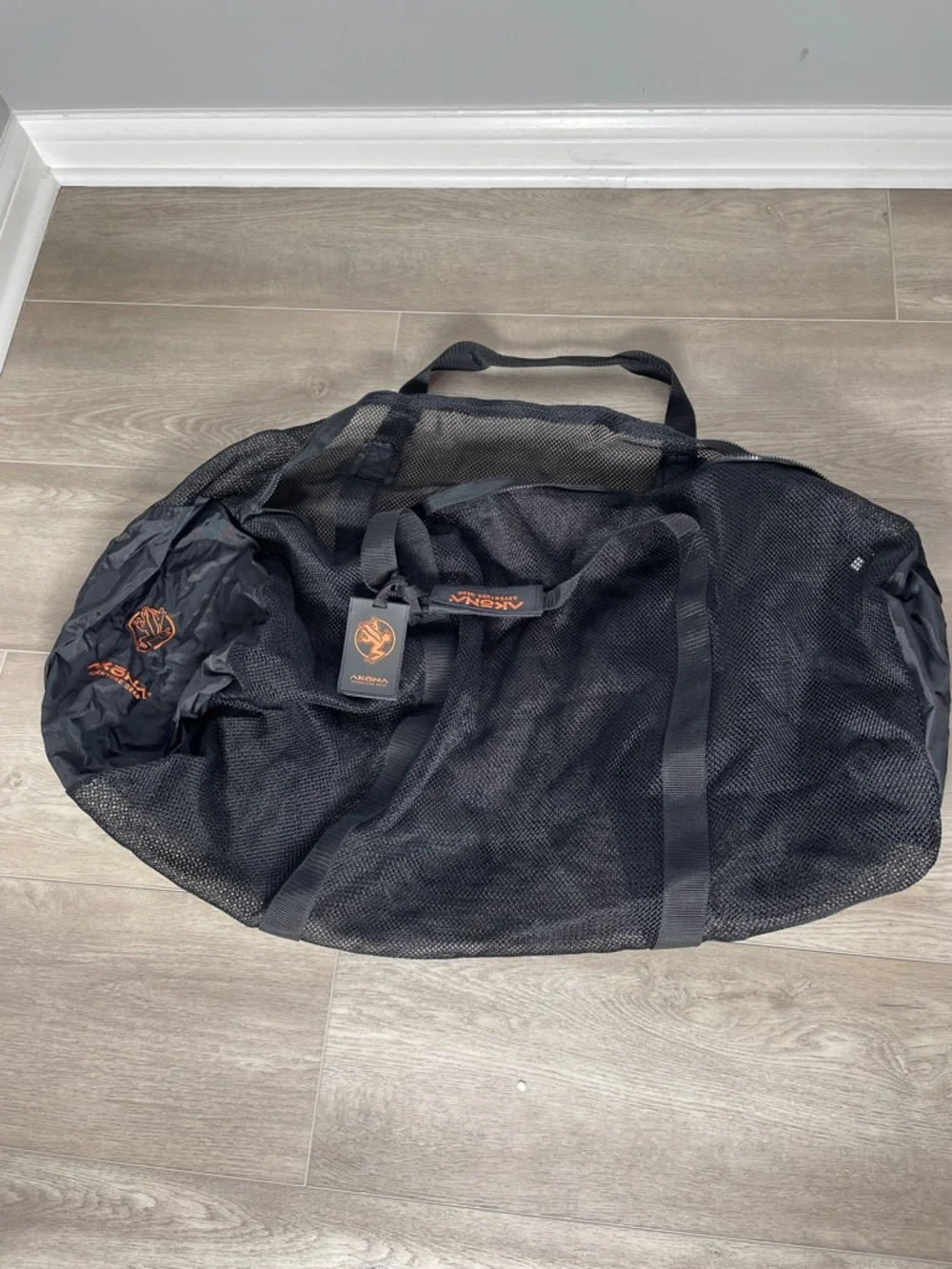 Akona Black Mesh Gear Bag - Lightweight Duffle