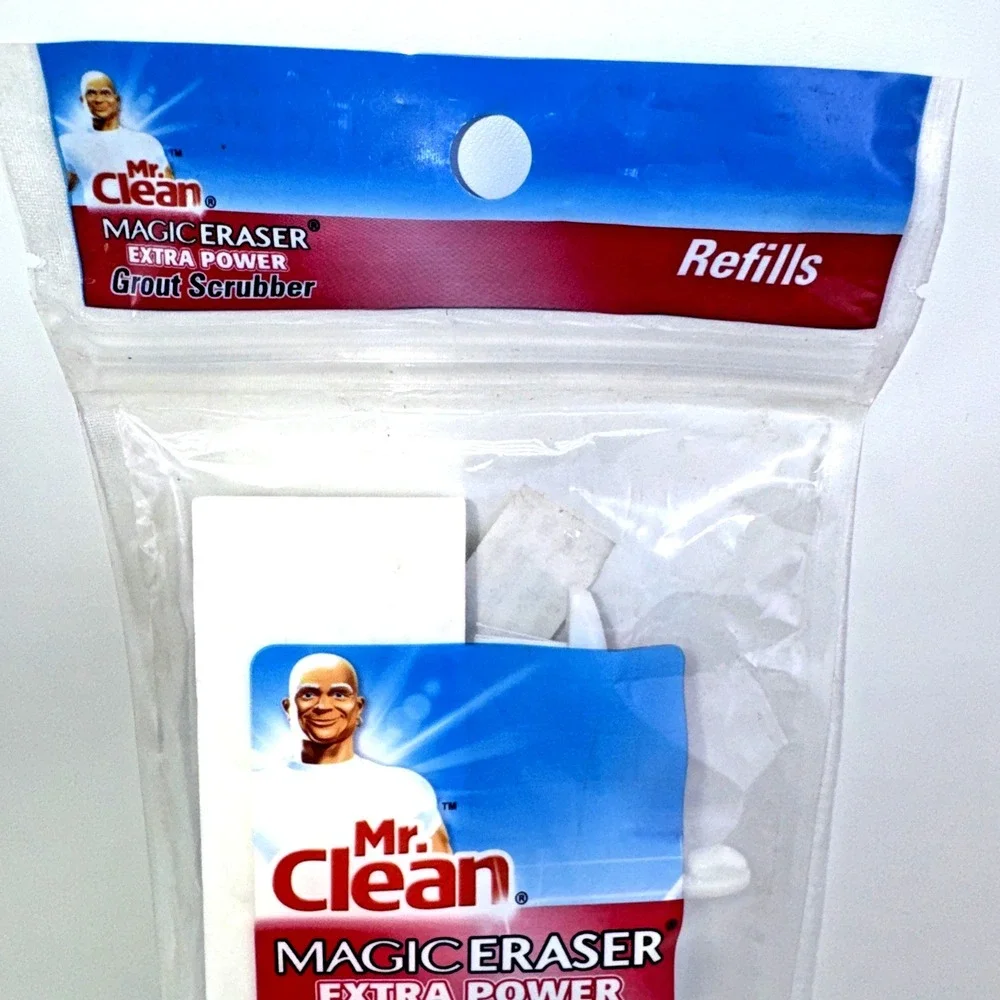 Mr Clean Magic Eraser Extra Power Grout Scrubber Refills 4 Pc Set NOS
