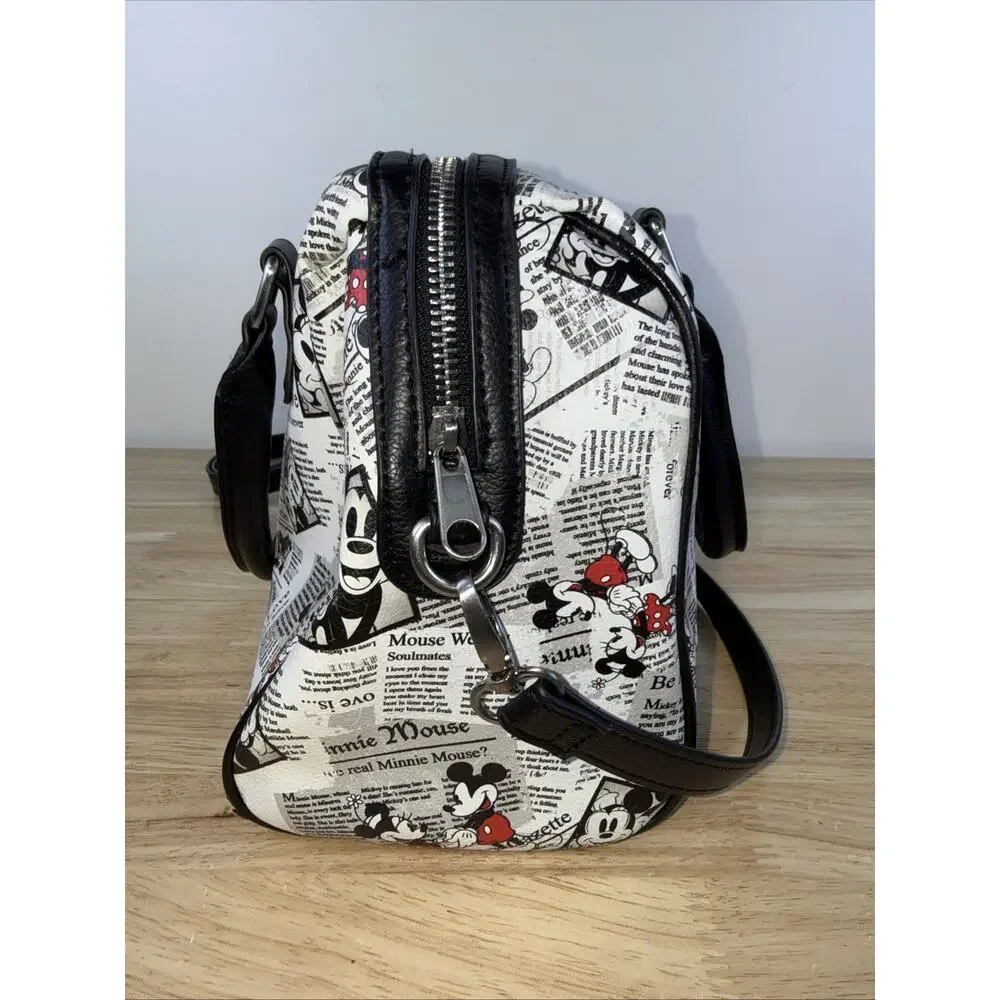 Disney Parks Mickey Minnie Mouse Crazy in Love Newspaper Print Purse & Wallet