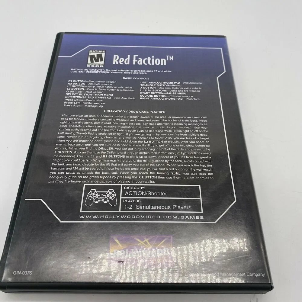 Red Faction Greatest Hits (Sony PlayStation 2, 2002). Condition is 
