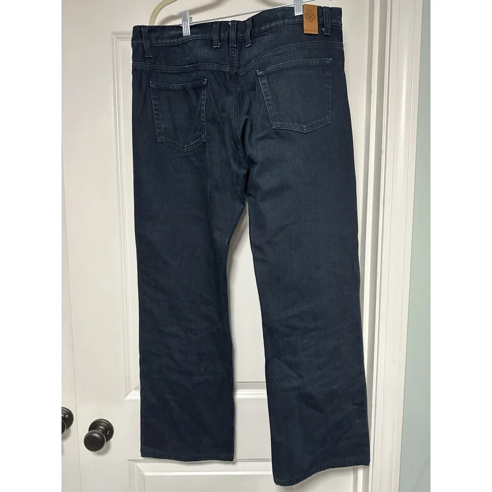 Gucci, Men's Dark Wash Straight‎ Leg Jeans, Size 50