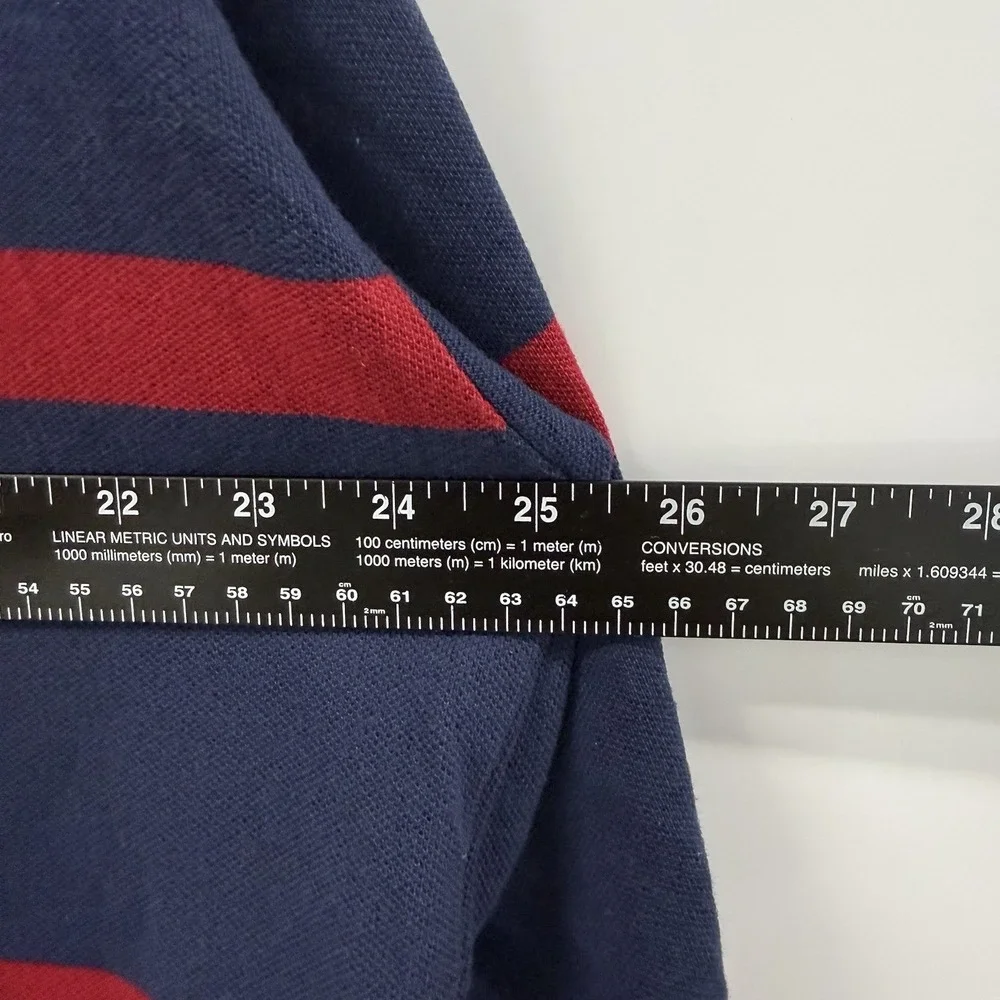 Polo Ralph Lauren Rugby Shirt Mens 3XLT NYC Blue Red Striped Crest Big Tall