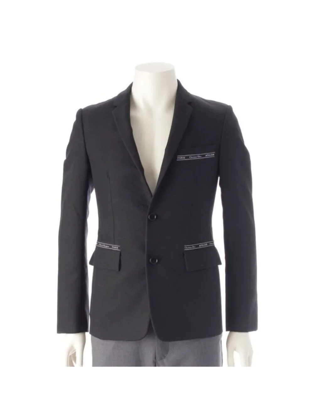 Dior Wool Mohair Atelier Tee Teil Jacket Black 42