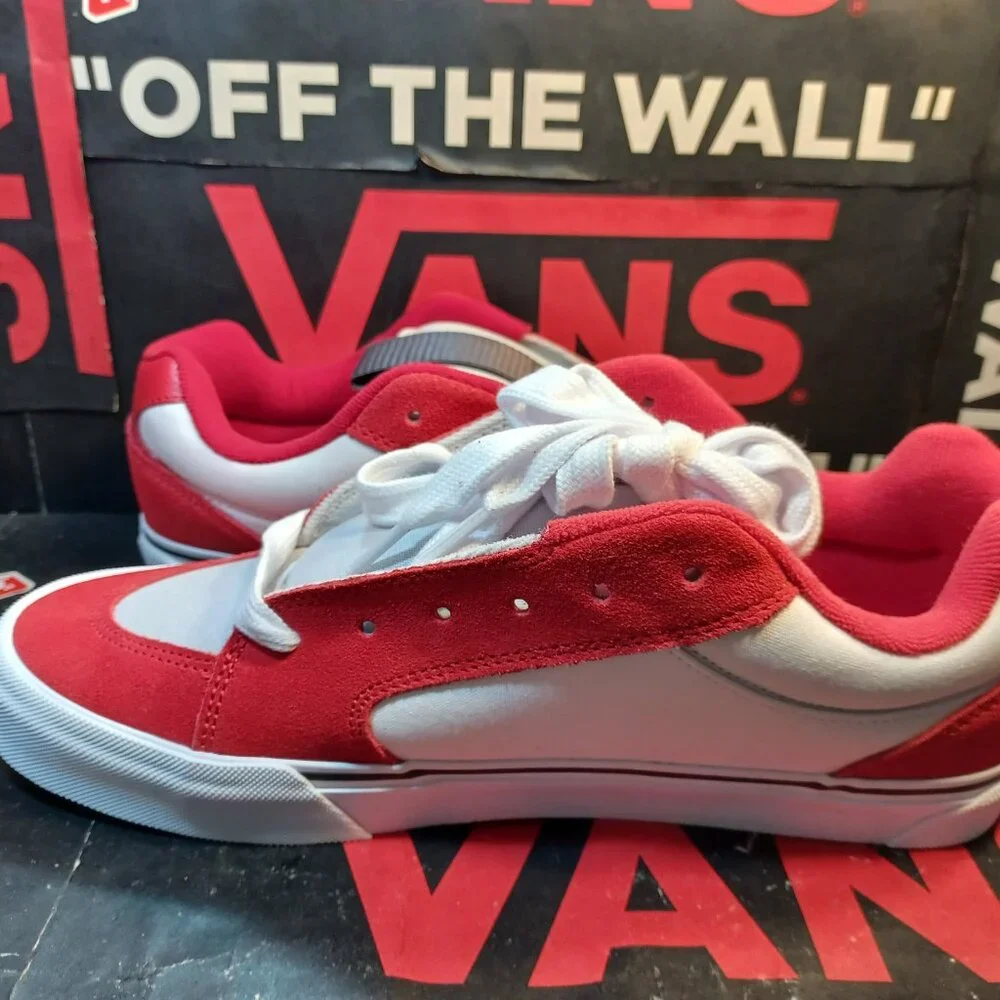 Vans Men's U.S. 11.5 Chukka Push LS Racing Red/White VN000CZW6RT