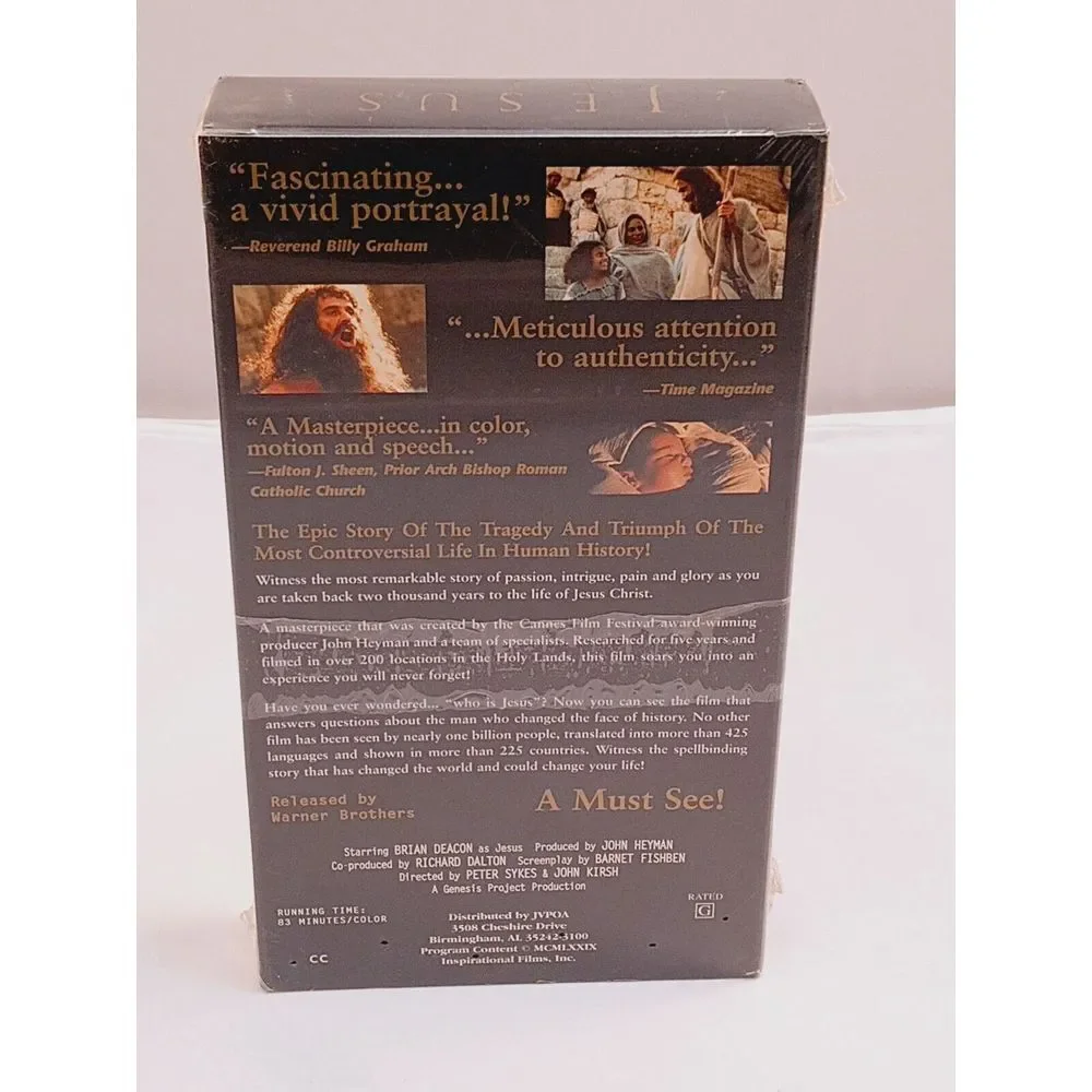 Jesus VHS Video Tape 1999 TV Movie New Sealed‎ Brian Deacon