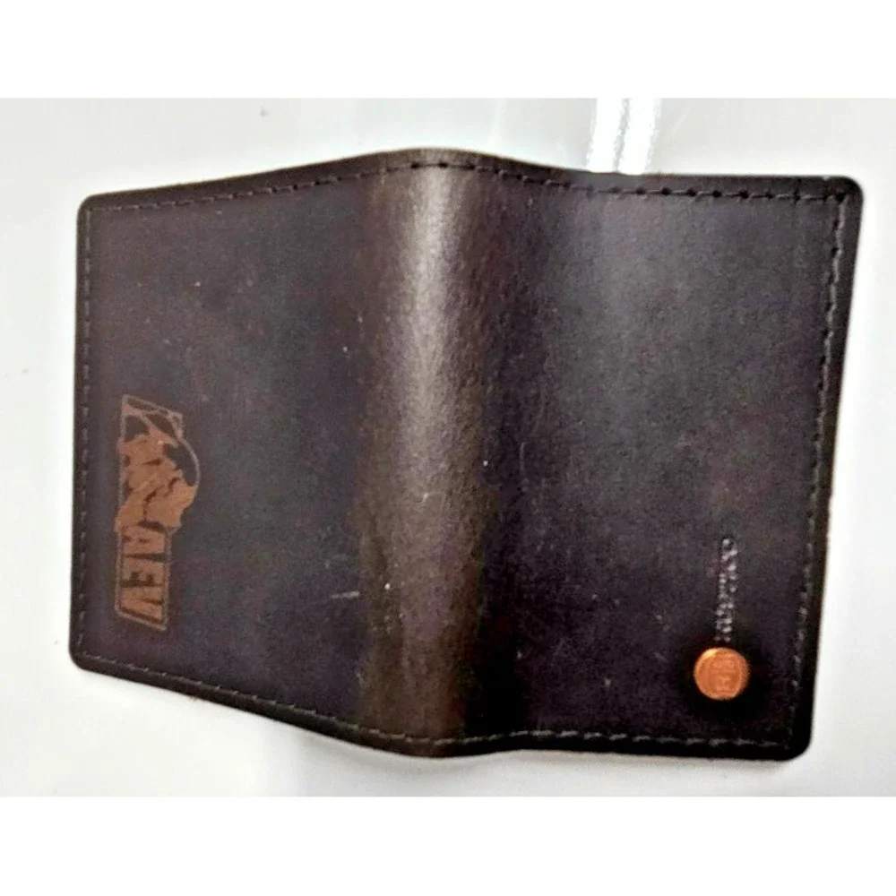 RUSTICO VOYAGER ‎ bifold thick leather small wallet dark brown