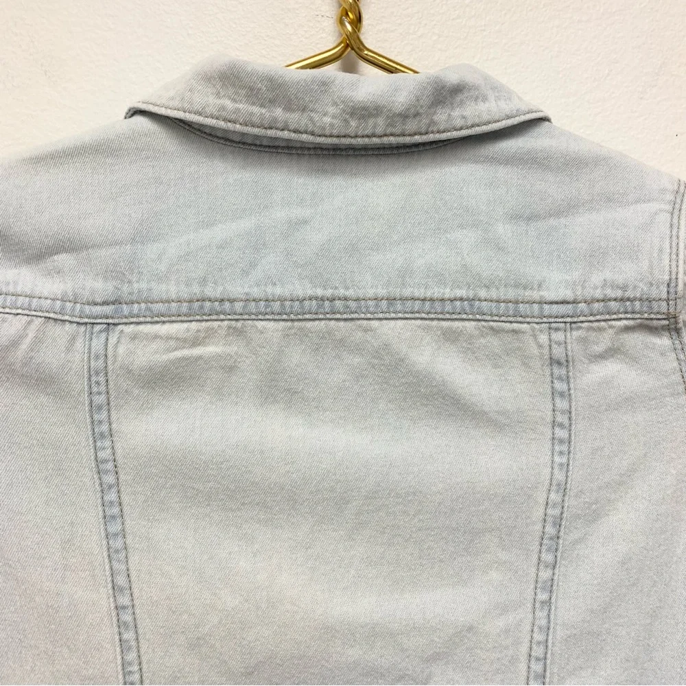 Calvin Klein Girls Chambray Denim Shirt Dress‎ Size M Logo Waistband Long Sleeve