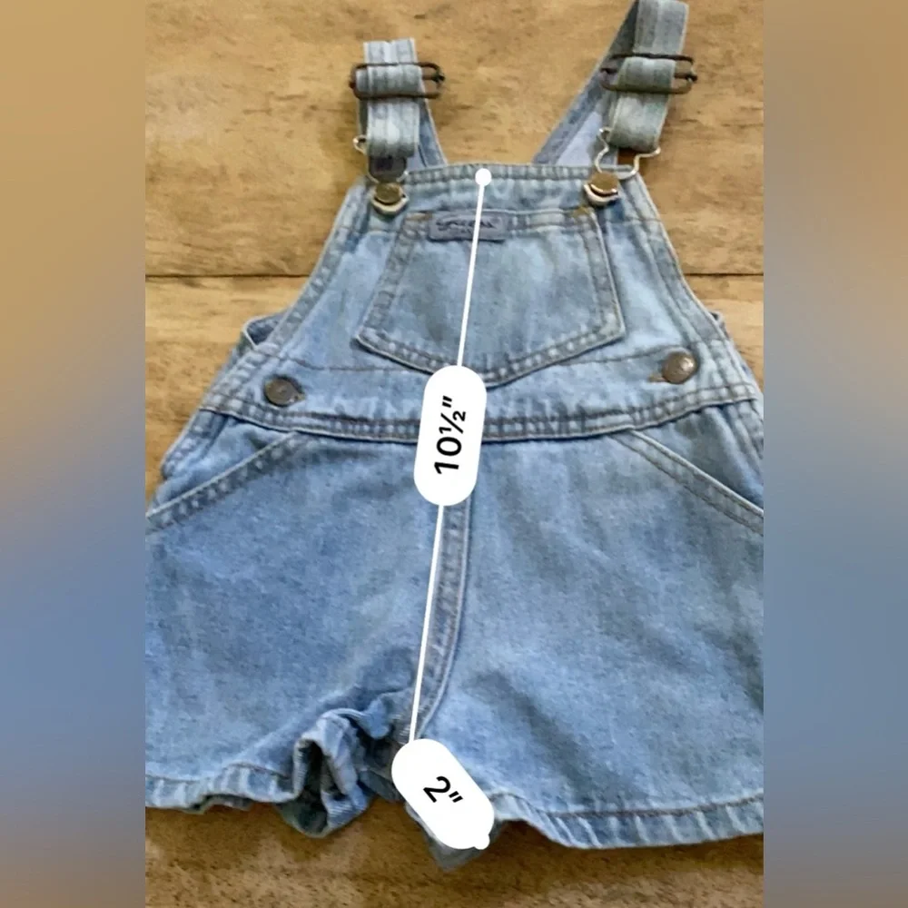 Vintage Baby Guess‎ Size 9 Months Cotton Denim Shortalls