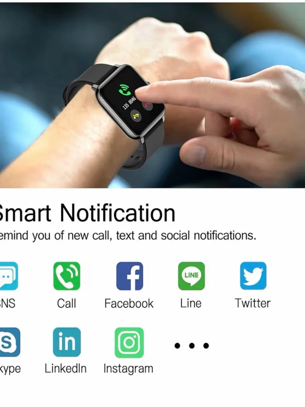 Smartwatch Fitness Tracker Popglory