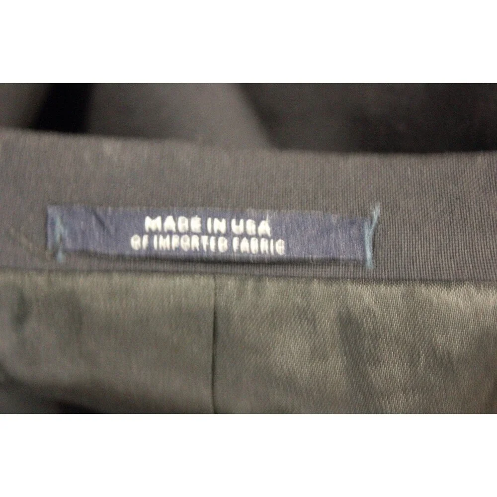 Hart Schaffner Marx Navy Blue Solid Wool Blazer Sport Coat 2 Silver Btn USA 44L