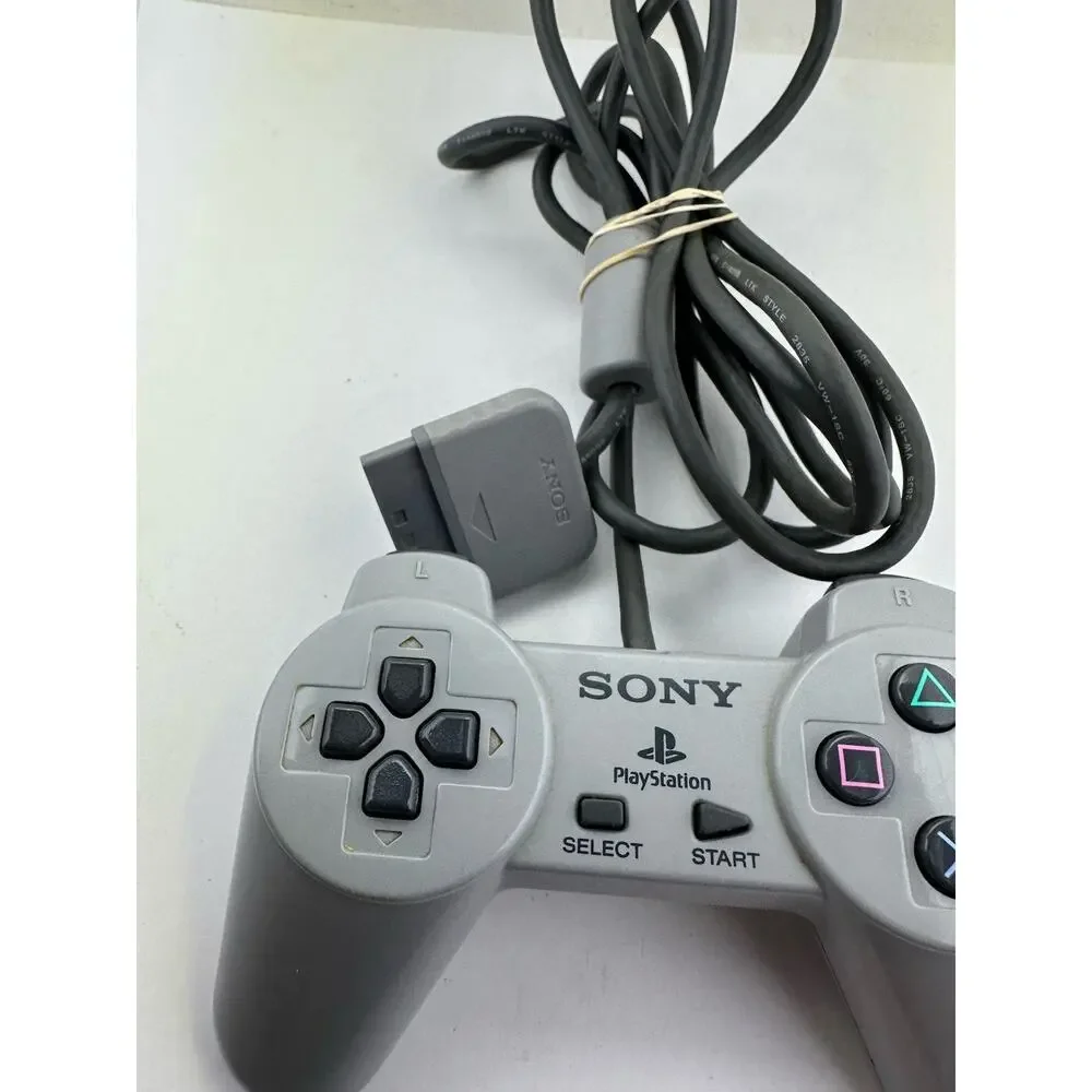 Sony PlayStation PS1 Official OEM Gray Controller SCPH-1080 Tested Working!