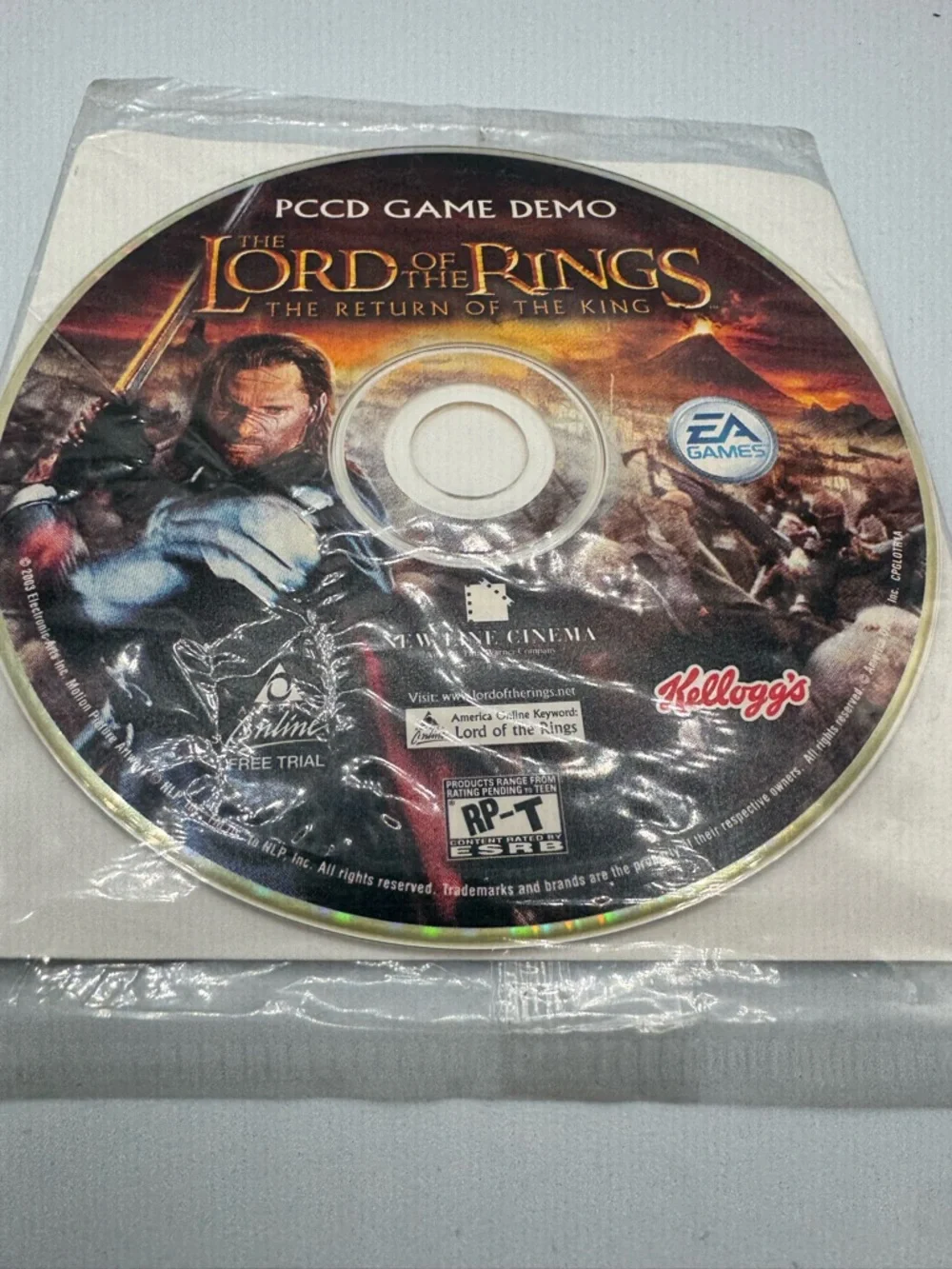 Lord of the Rings: The Return of the King (PC, 2003) Game Demo by Kellogg's